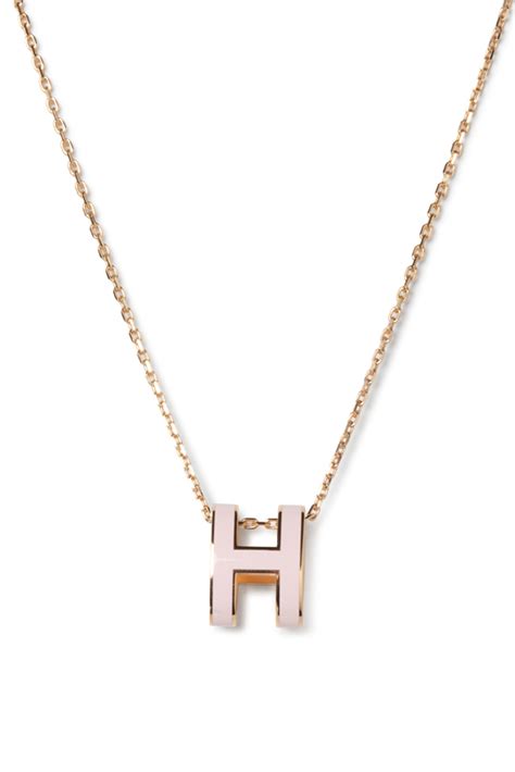 hermes pop h necklace pink|hermes pop h necklace review.